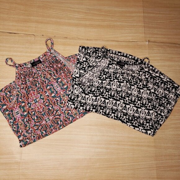 The Limited Womens Sleeveless Halter Geometric Floral Print Tank Bundle Small - Picture 1 of 10